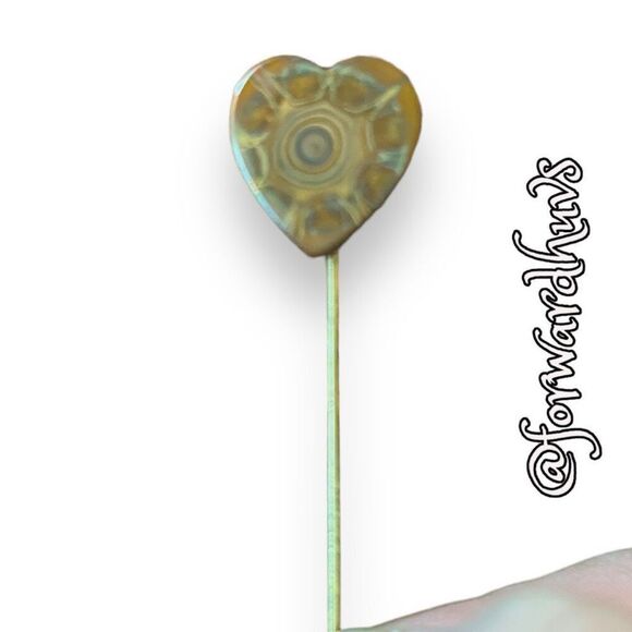 Hand Crafted Vintage Copper Heart Hatpin - Picture 5 of 8